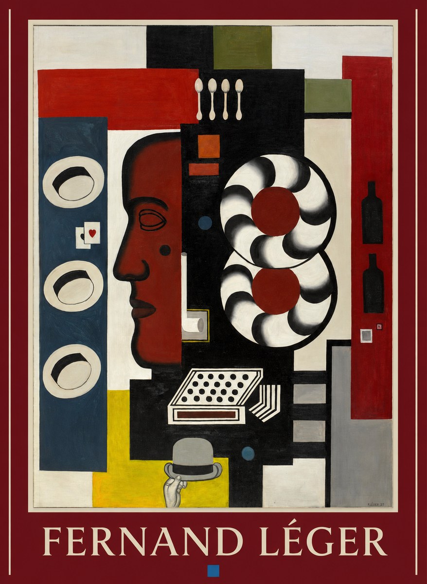 Fernand Léger Composition with Hand and Hats No6 - Affiche