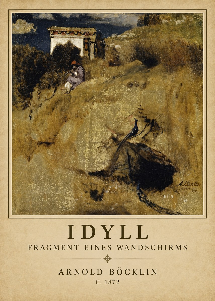 Arnold Böcklin Idyll - Fragment Eines Wandschirms No1 - Affiche