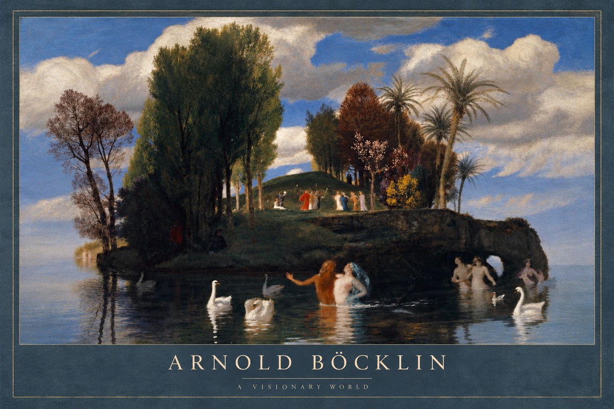 Arnold Böcklin The Island of Life No2 - Affiche