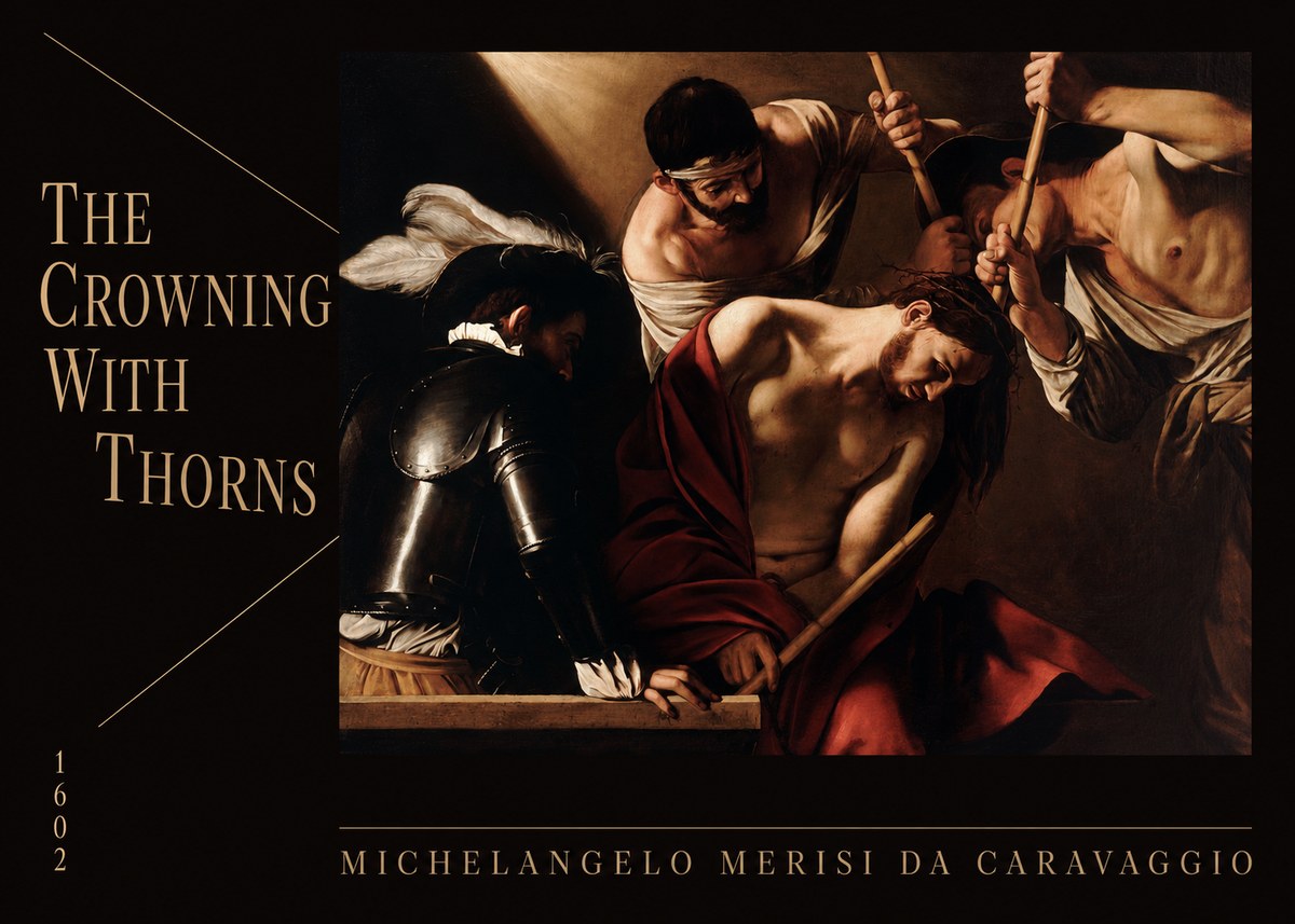 Michelangelo Merisi da Caravaggio The Crowning with Thorns II No6 - Affiche
