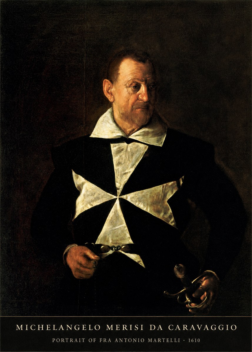 Michelangelo Merisi da Caravaggio Portrait of Fra Antonio Martelli No5 - Affiche
