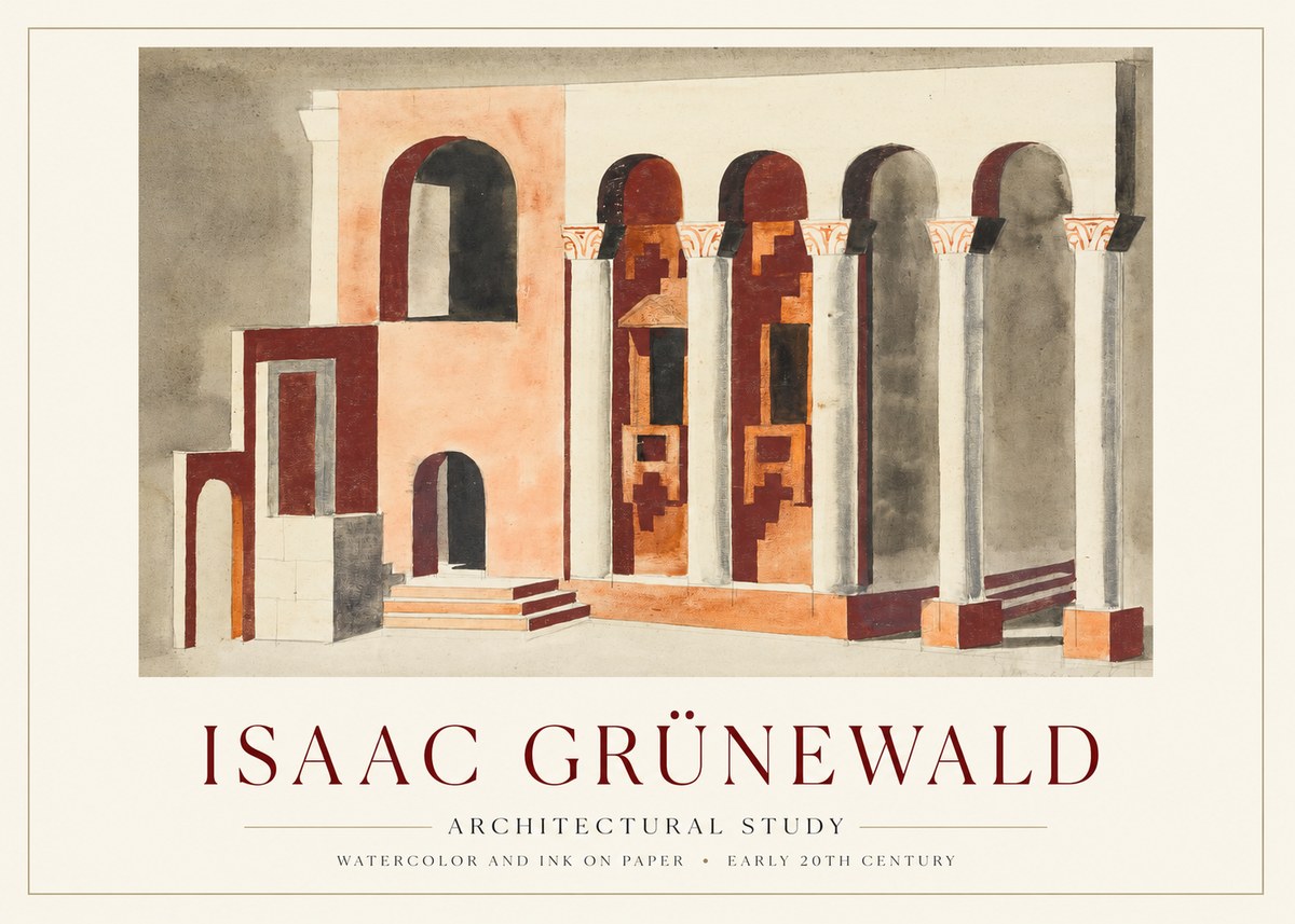 Isaac Grünewald Architectural Study I No1 - Affiche