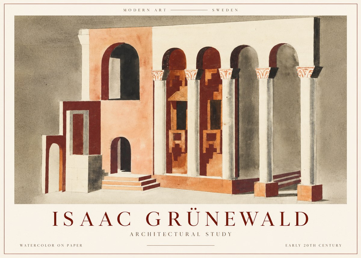 Isaac Grünewald Architectural Study I No2 - Affiche