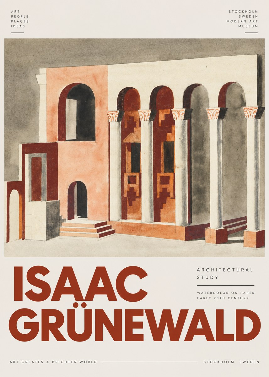 Isaac Grünewald Architectural Study I No4 - Affiche