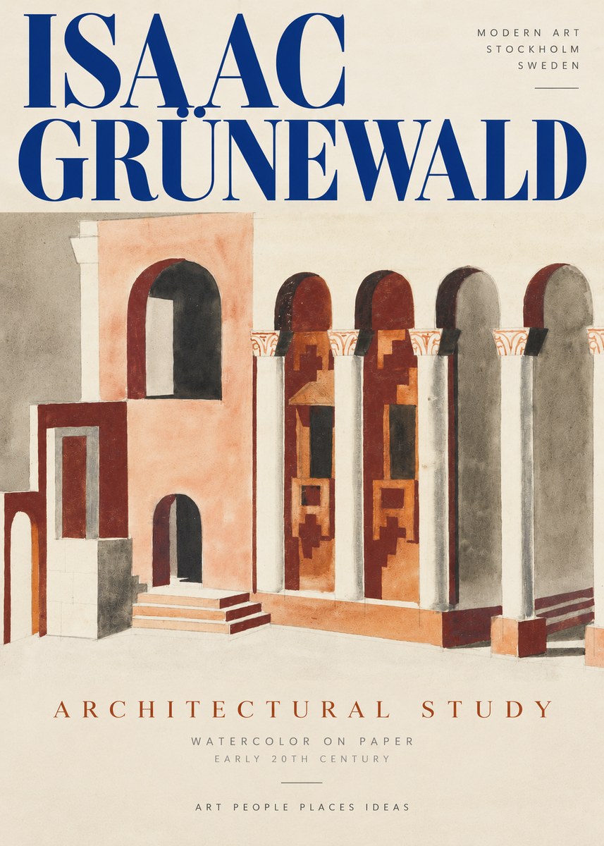 Isaac Grünewald Architectural Study I No6 - Affiche