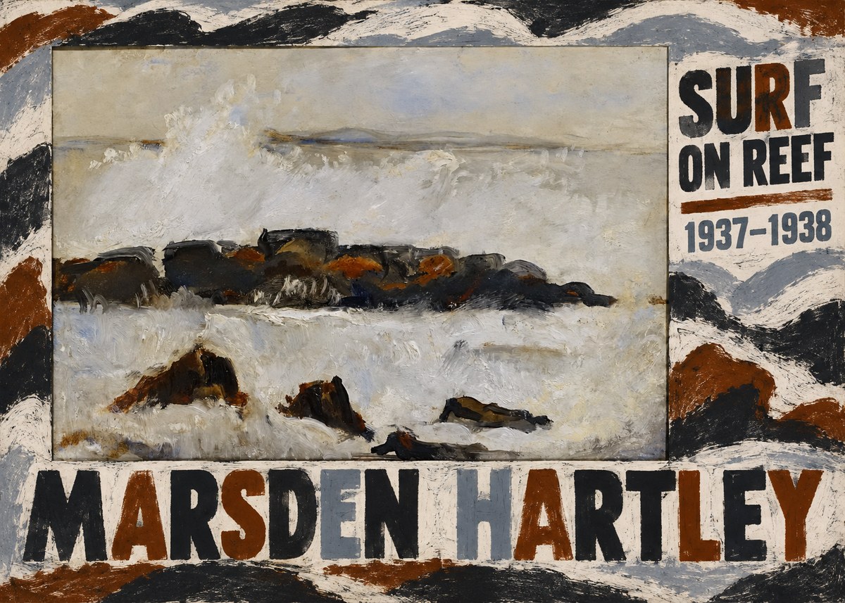Marsden Hartley Surf on Reef No4 - Affiche