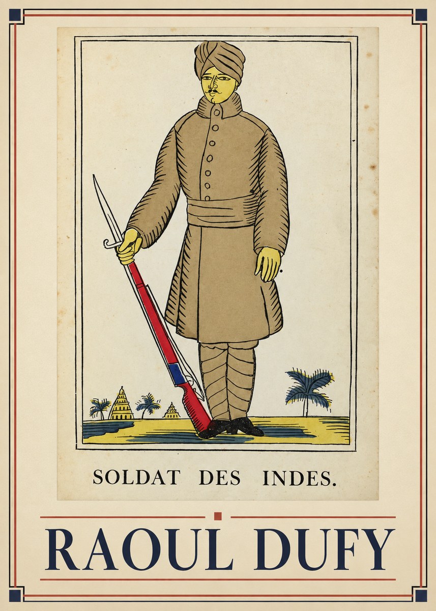 Raoul Dufy Soldat Des Indes. No1 - Affiche