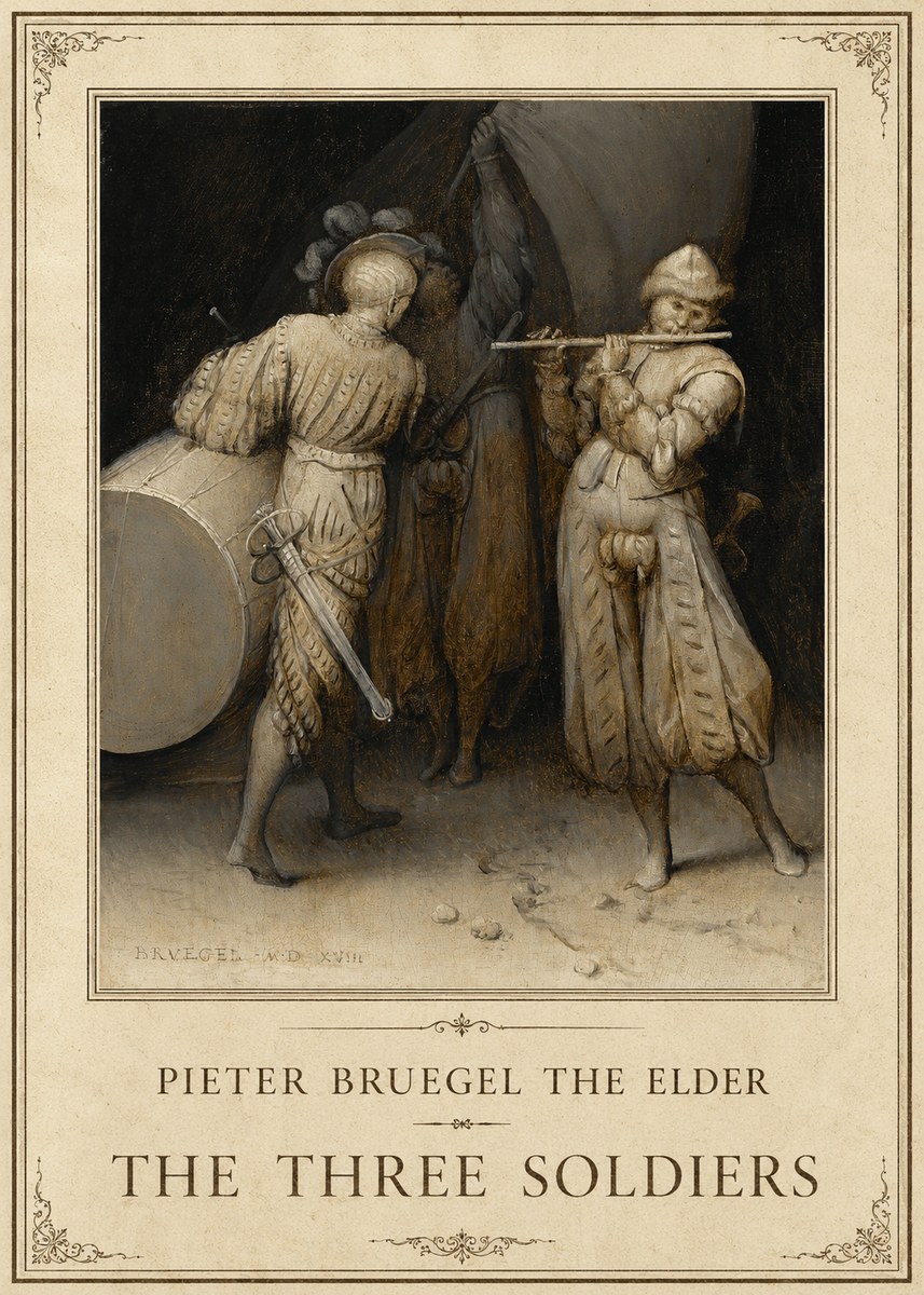 Pieter Bruegel The Three Soldiers No1 - Affiche
