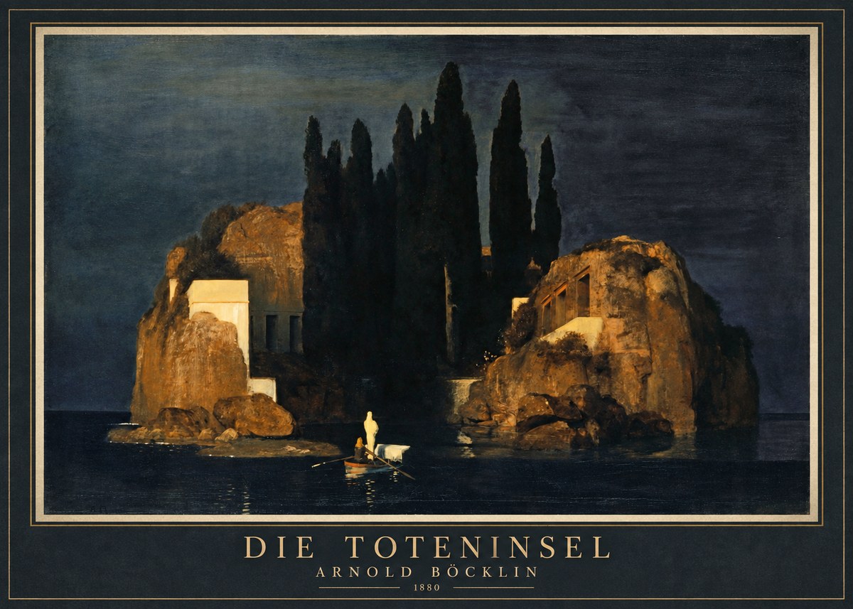 Arnold Böcklin Die Toteninsel VI No1 - Affiche