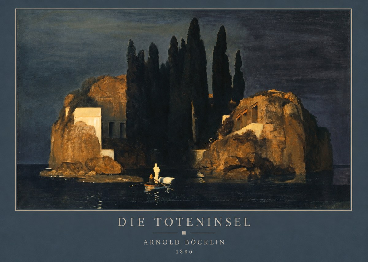 Arnold Böcklin Die Toteninsel VI No3 - Affiche