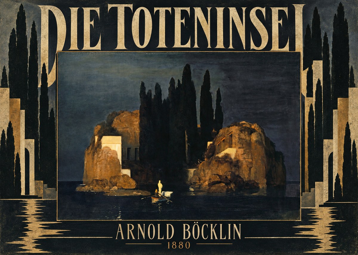 Arnold Böcklin Die Toteninsel VI No5 - Affiche