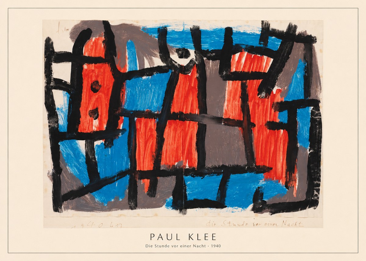 Paul Klee Die Stunde Vor Einer Nacht No4 - Affiche