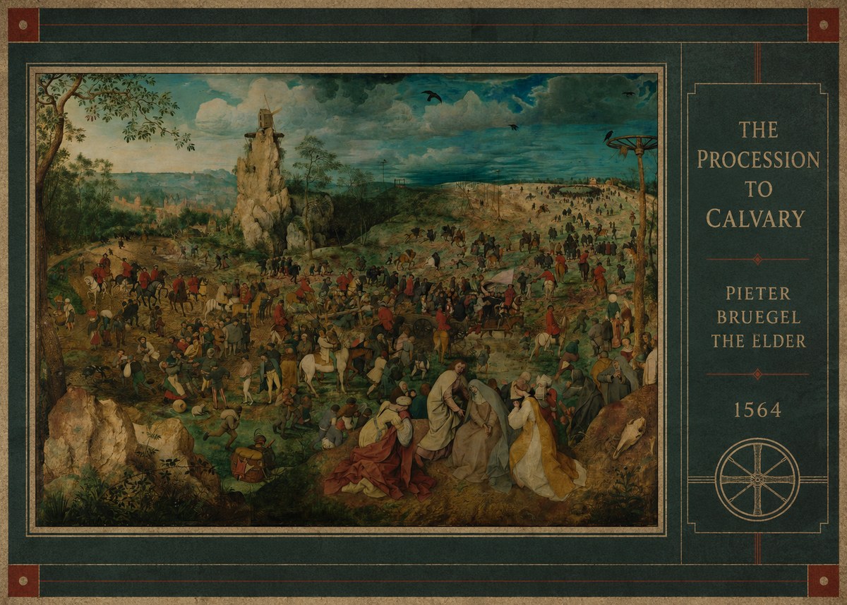 Pieter Bruegel The Processsson to Calvary No2 - Affiche