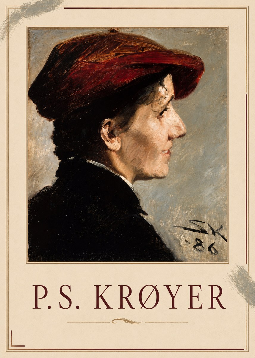 P.S. Krøyer Portrait of a Young Girl No2 - Affiche
