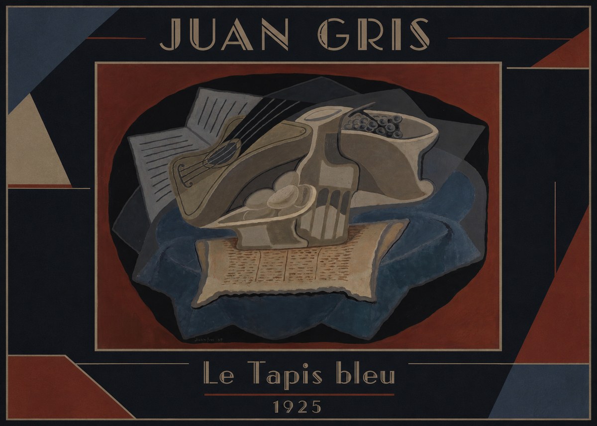 Juan Gris Le Tapis Bleu No2 - Affiche