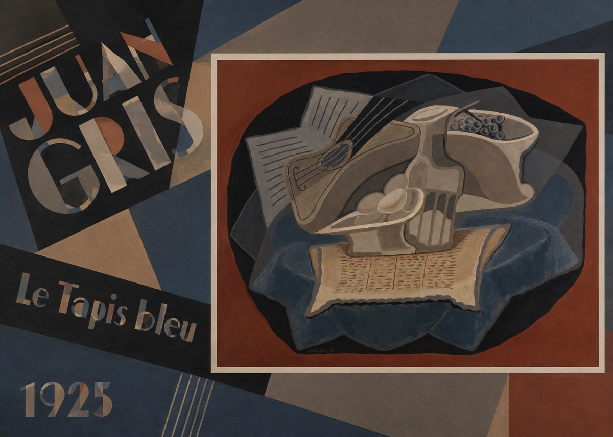 Juan Gris Le Tapis Bleu No3 - Affiche