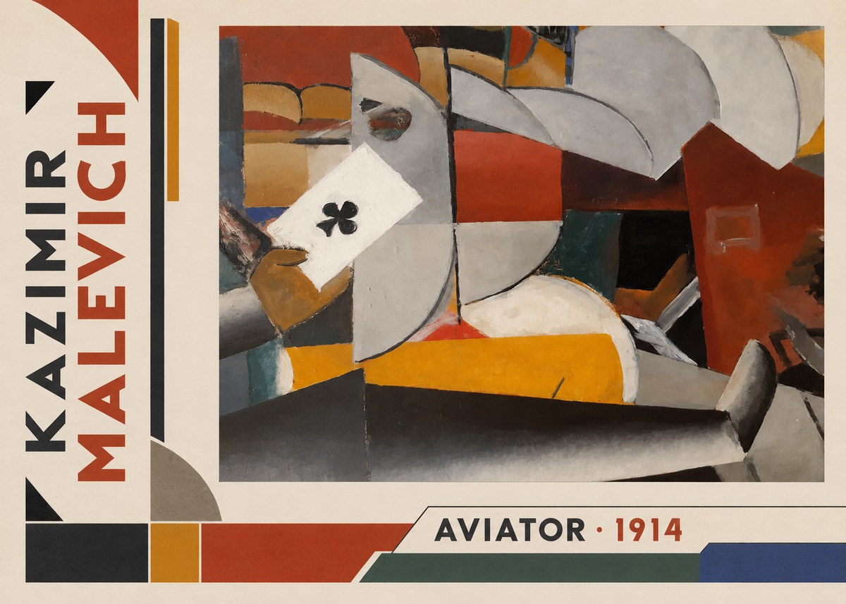 Kazimir Malevich Aviator No2 - Affiche