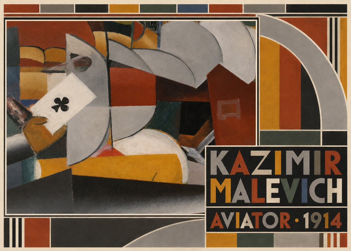 Kazimir Malevich Aviator No5 - Affiche