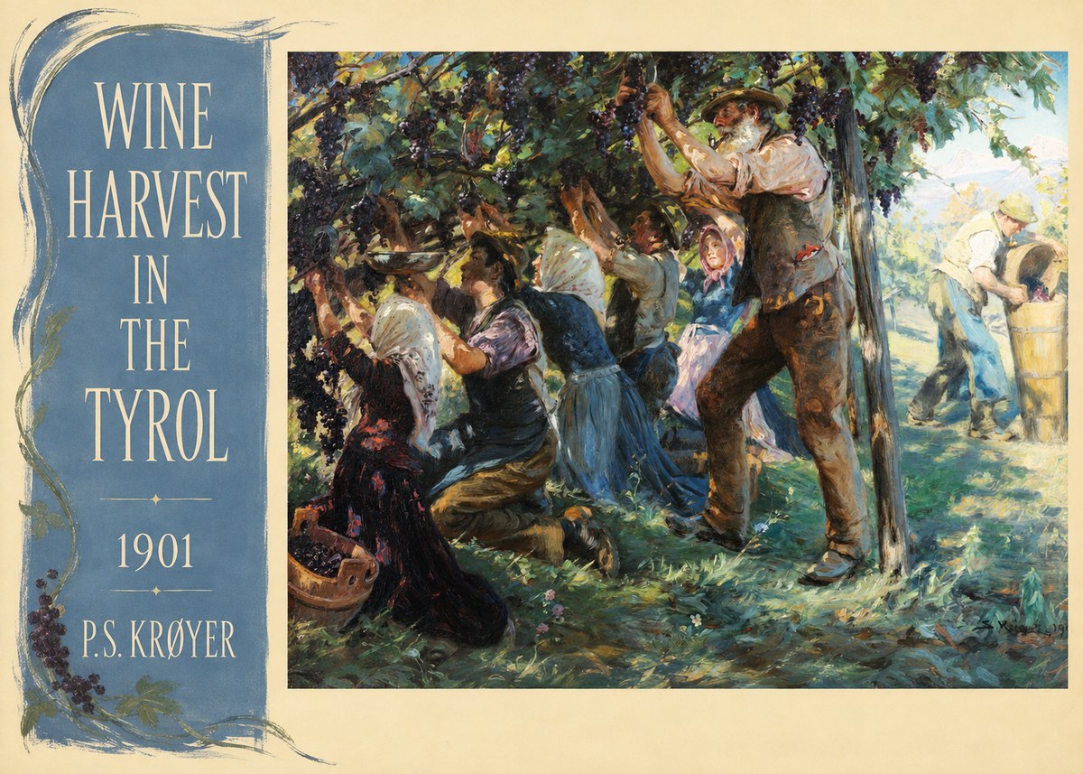 P.S. Krøyer Wine Harvest in the Tyrol No4 - Affiche