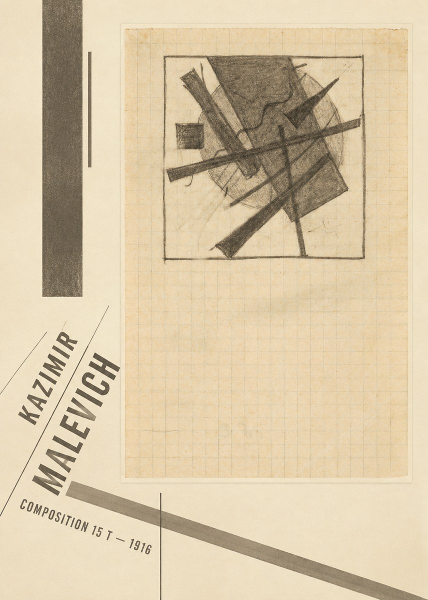 Kazimir Malevich Composition 15 T - 1916 No1 - Affiche