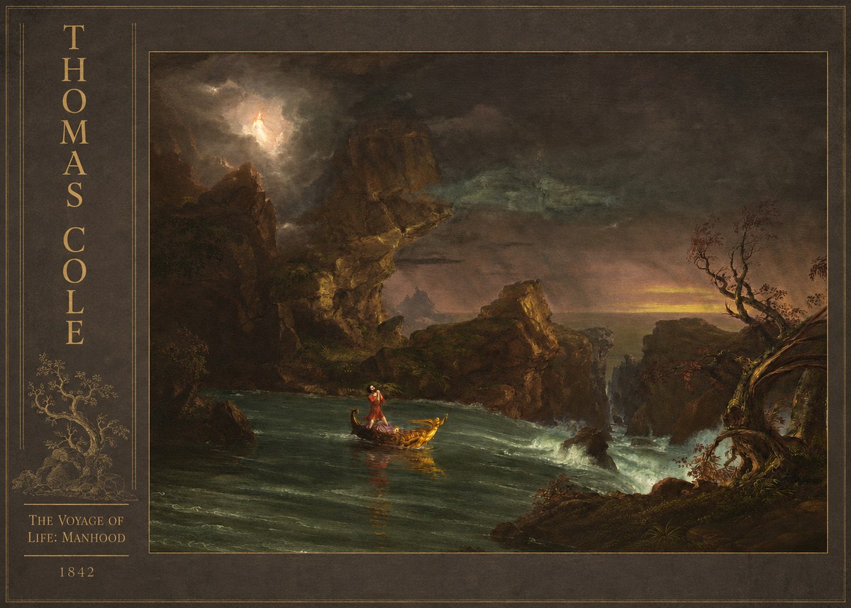 Thomas Cole The Voyage of Life: Manhood III No3 - Affiche