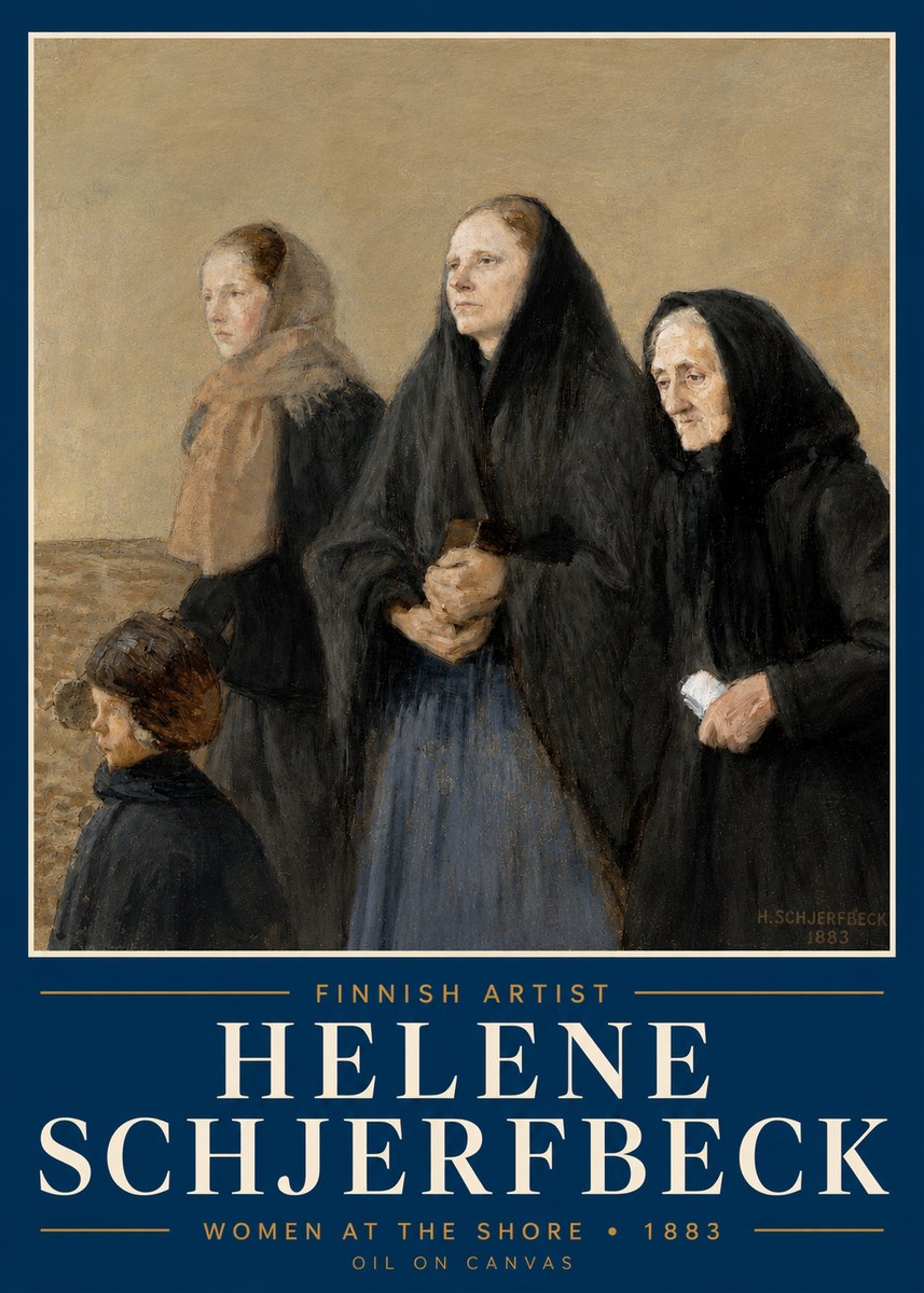 Helene Schjerfbeck Women at the Shore No4 - Affiche