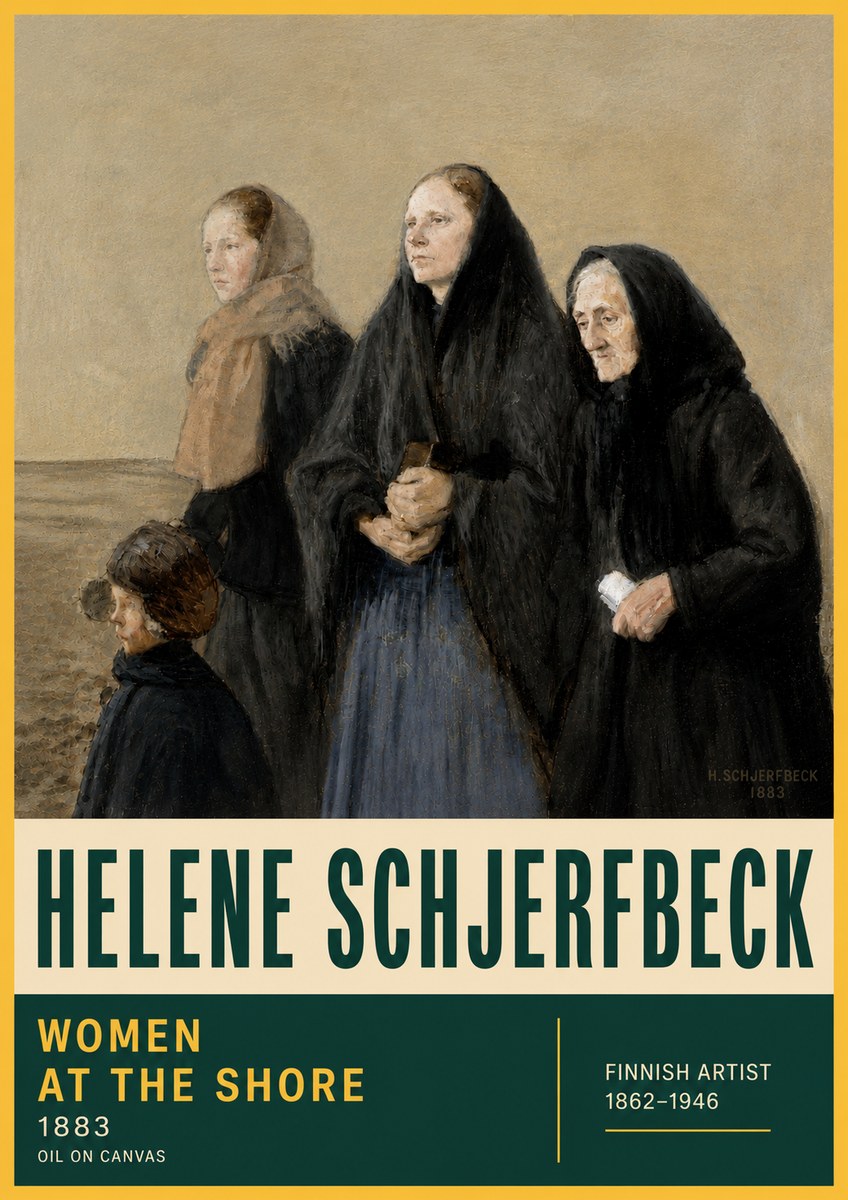 Helene Schjerfbeck Women at the Shore No6 - Affiche