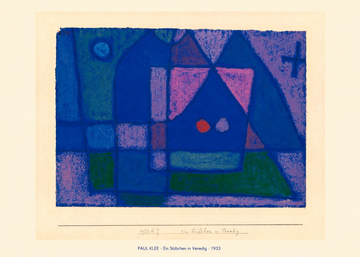 Paul Klee Ein Stübchen in Venedig No6 - Affiche