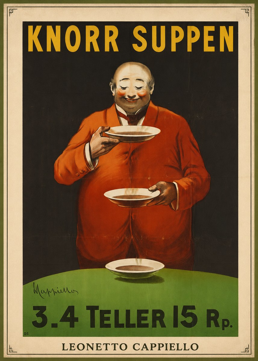 Leonetto Cappiello Knorr Suppen No3 - Affiche