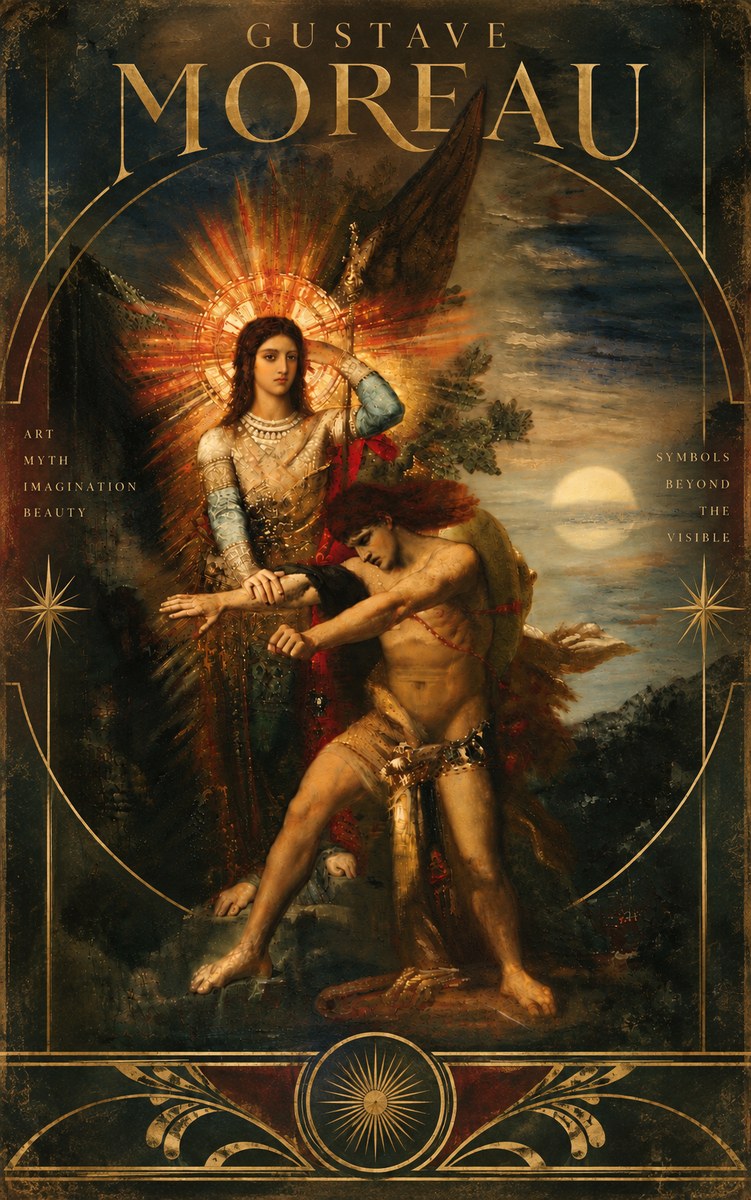 Gustave Moreau The Archangel Michael No6 - Affiche