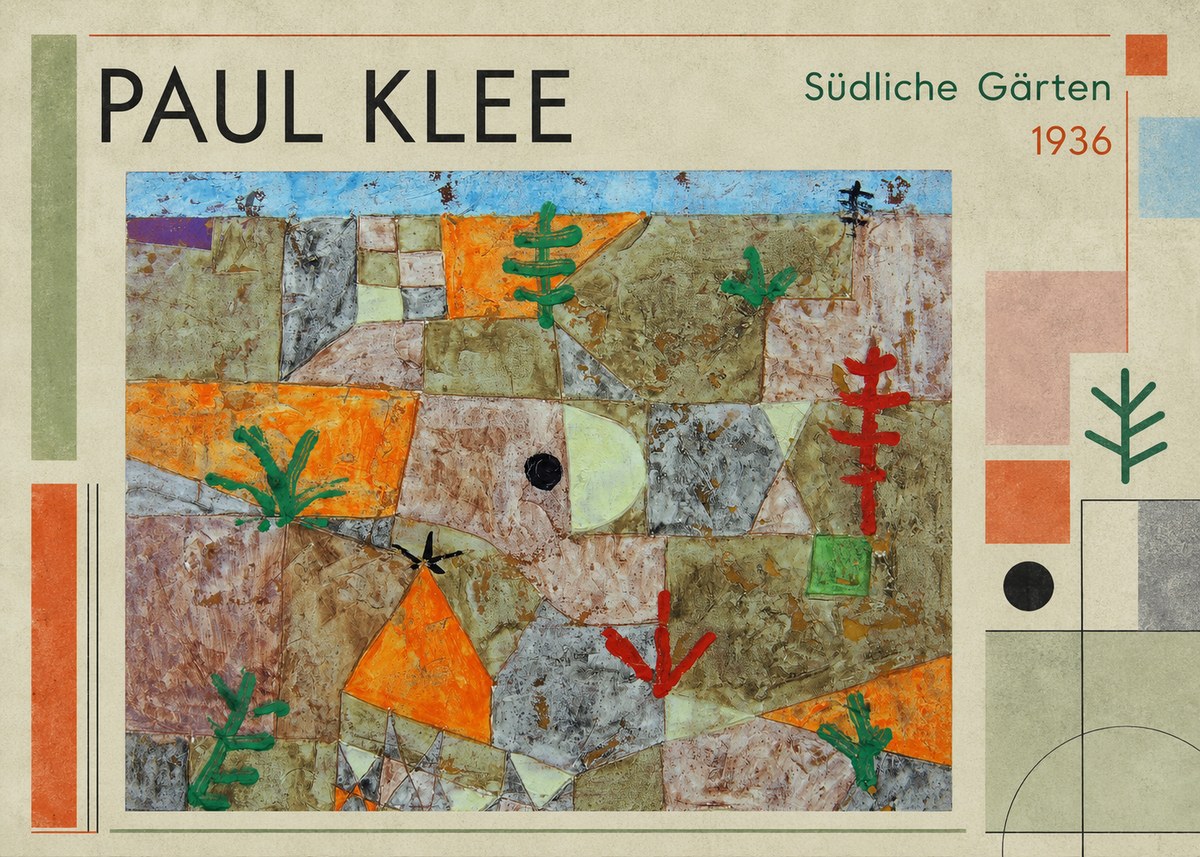 Paul Klee Südliche Gärten No1 - Affiche