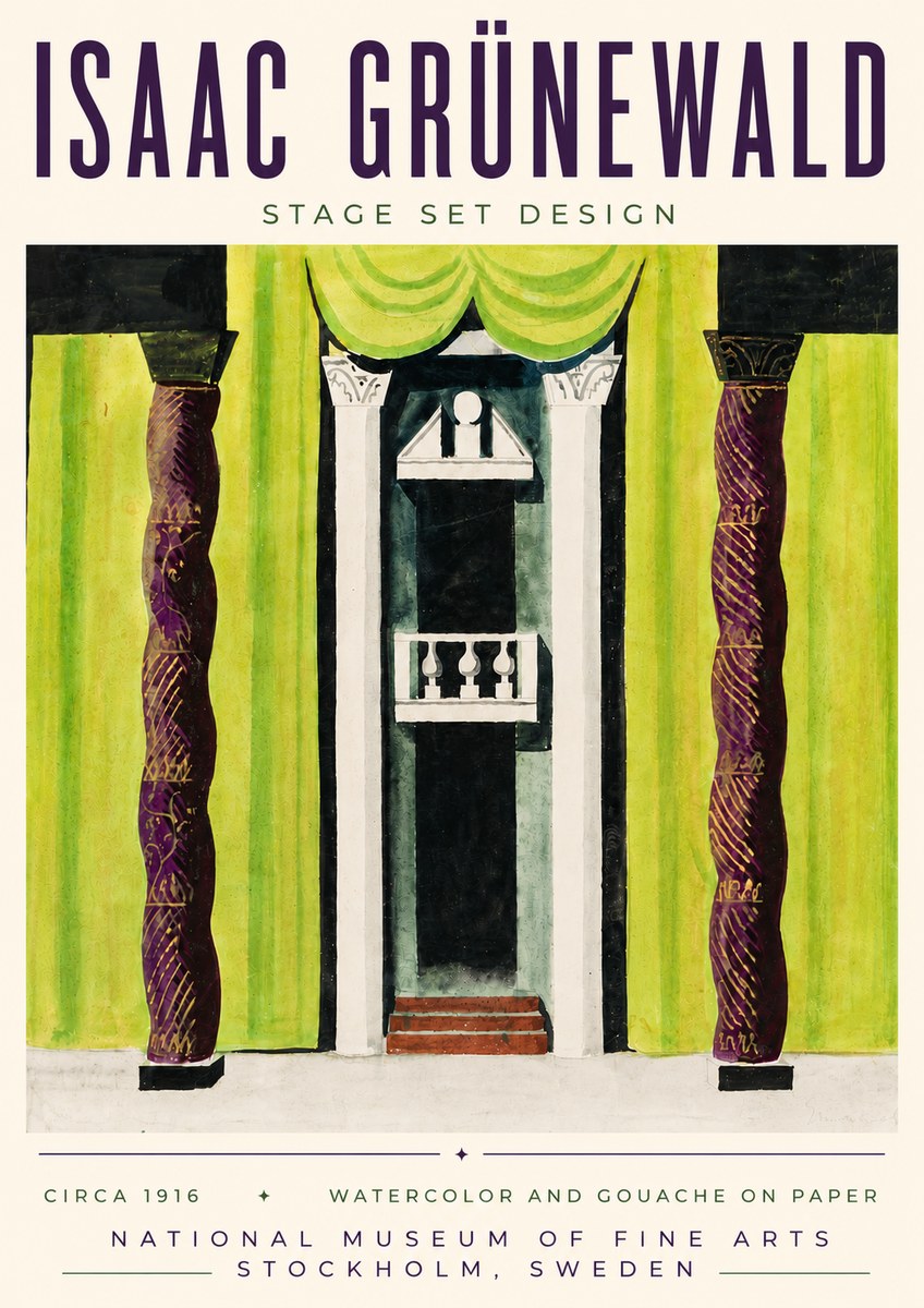 Isaac Grünewald Stage Set Design No6 - Affiche