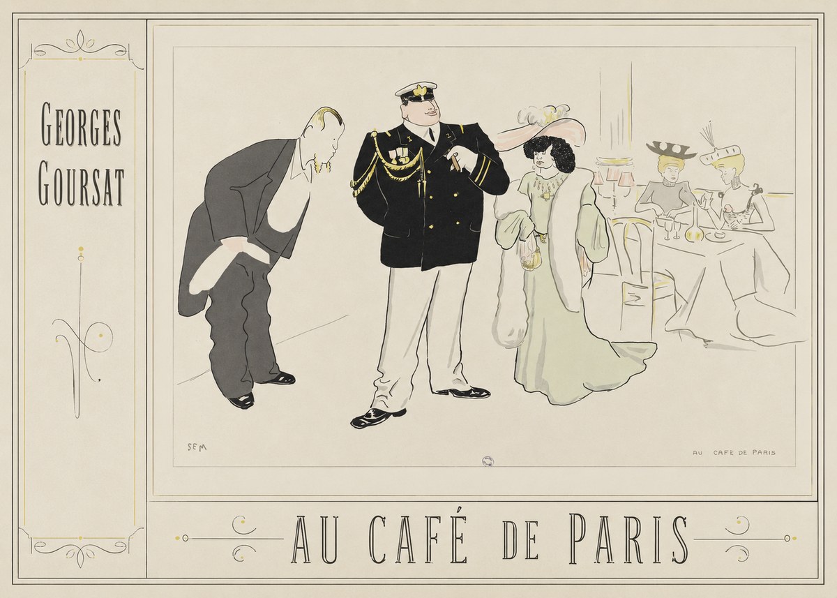 Georges Goursat Au Café De Paris No2 - Affiche
