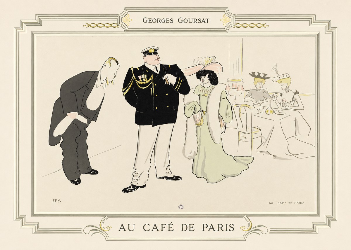Georges Goursat Au Café De Paris No6 - Affiche