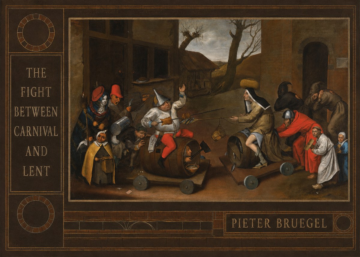 Pieter Bruegel The Fight Between Carnival and Lent IV No3 - Affiche
