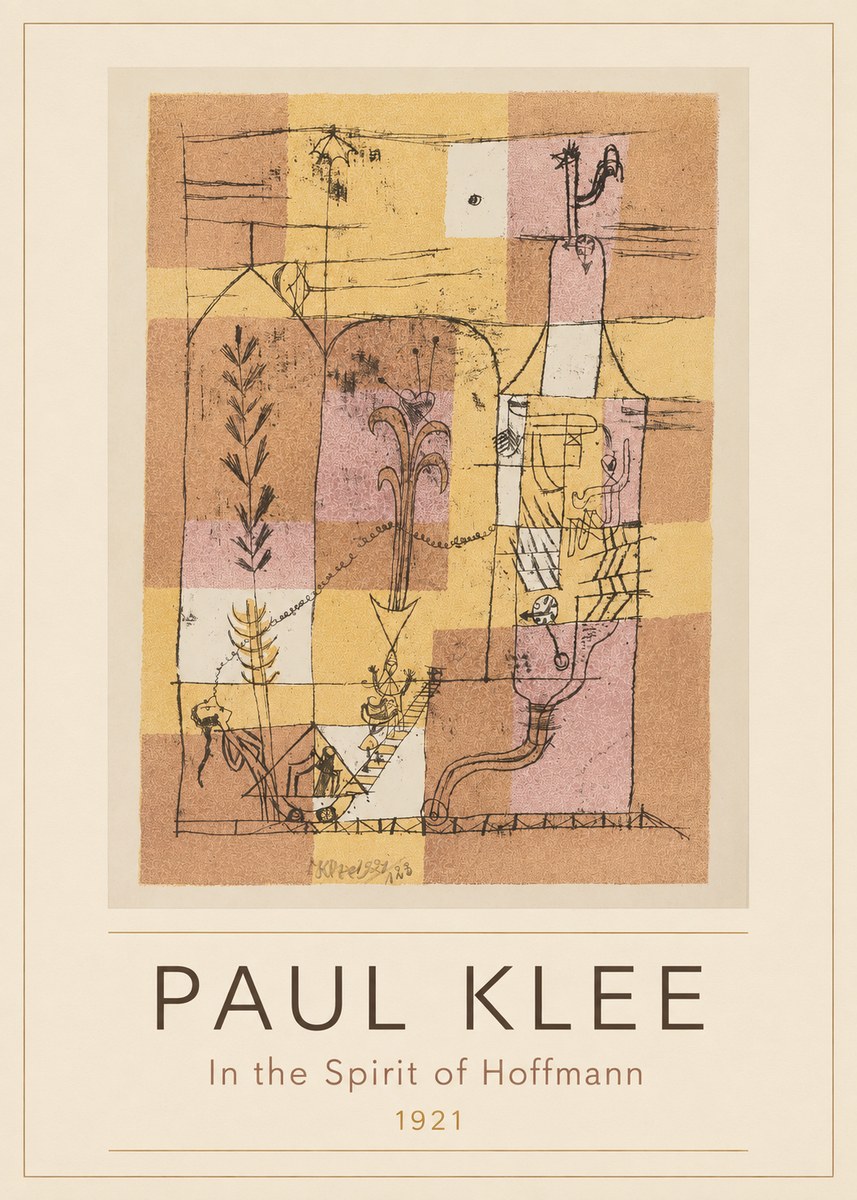Paul Klee In the Spirit of Hoffmann No3 - Affiche
