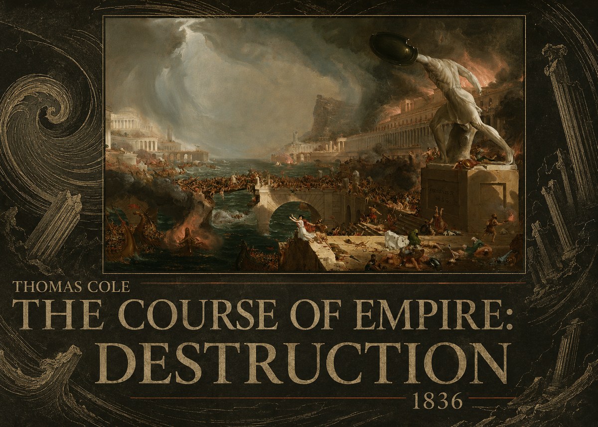 Thomas Cole The Course of Empire: Destruction No6 - Affiche