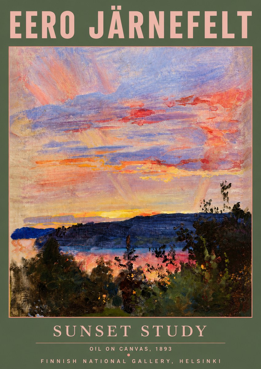 Eero Järnefelt Sunset Study No4 - Affiche