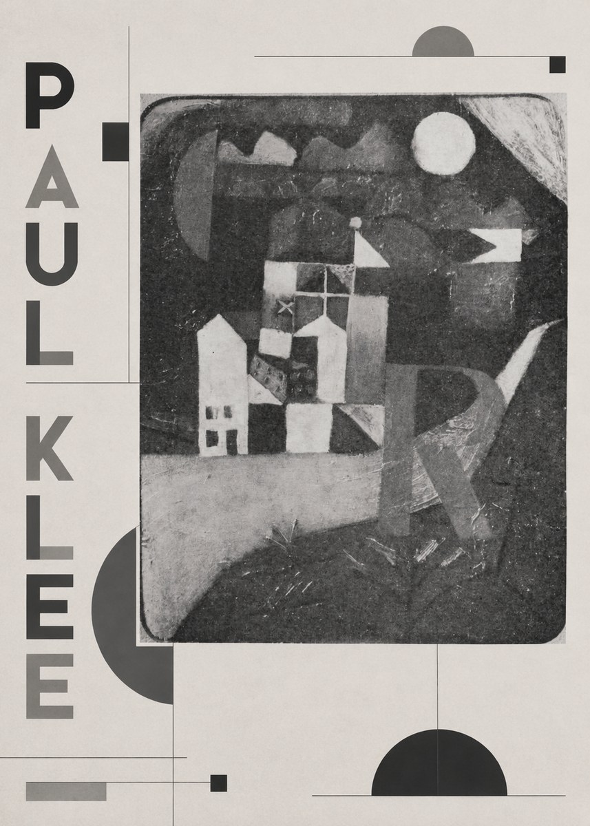 Paul Klee Village in the Mountains No2 - Affiche