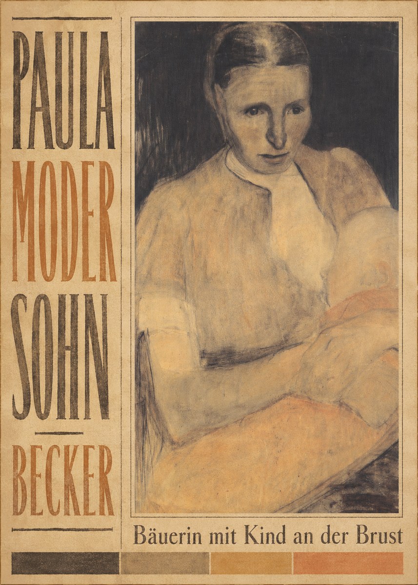 Paula Modersohn-Becker Bäuerin Mit Kind an Der Brust No5 - Affiche