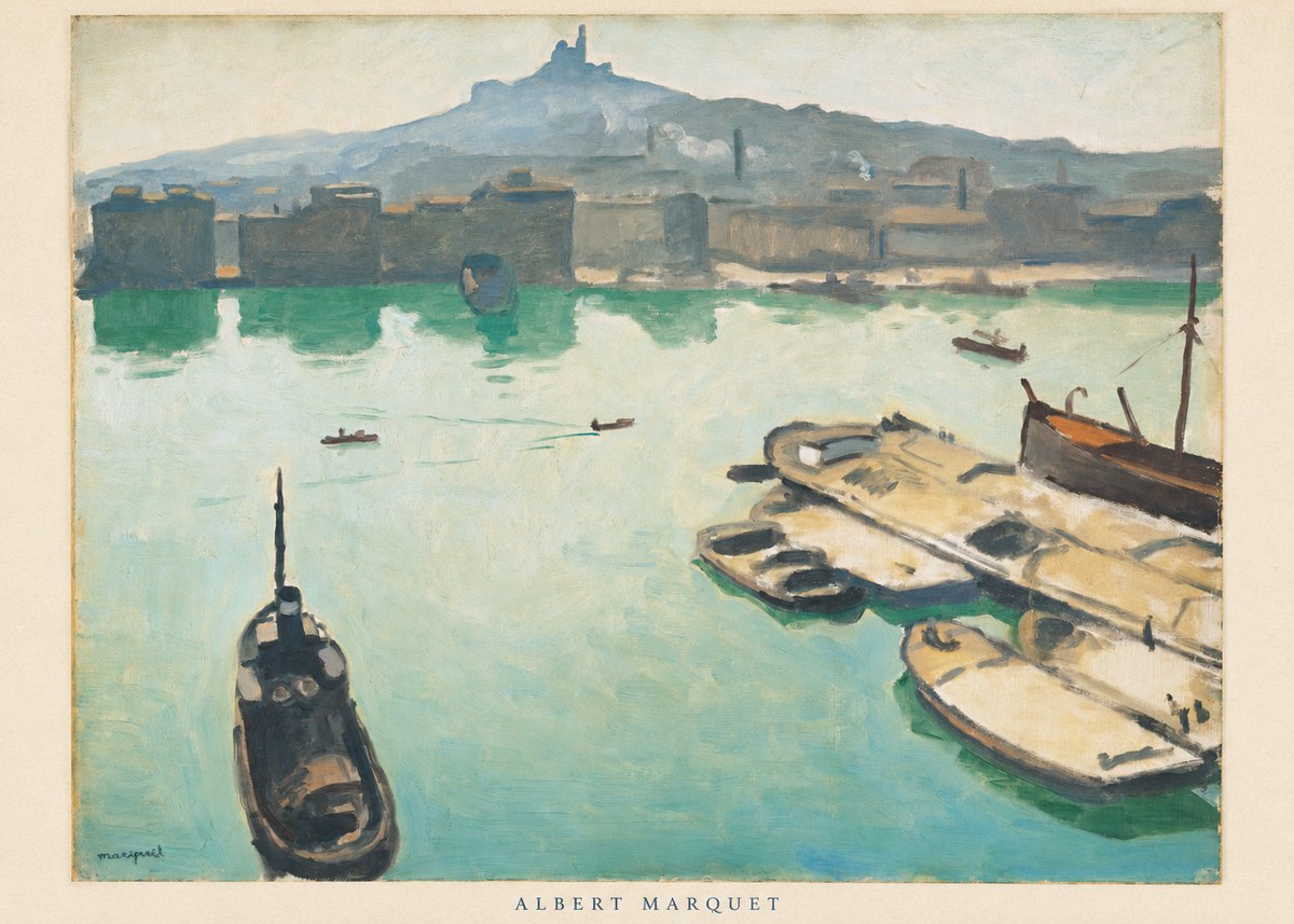 Albert Marquet Port of Marseille No6 - Affiche