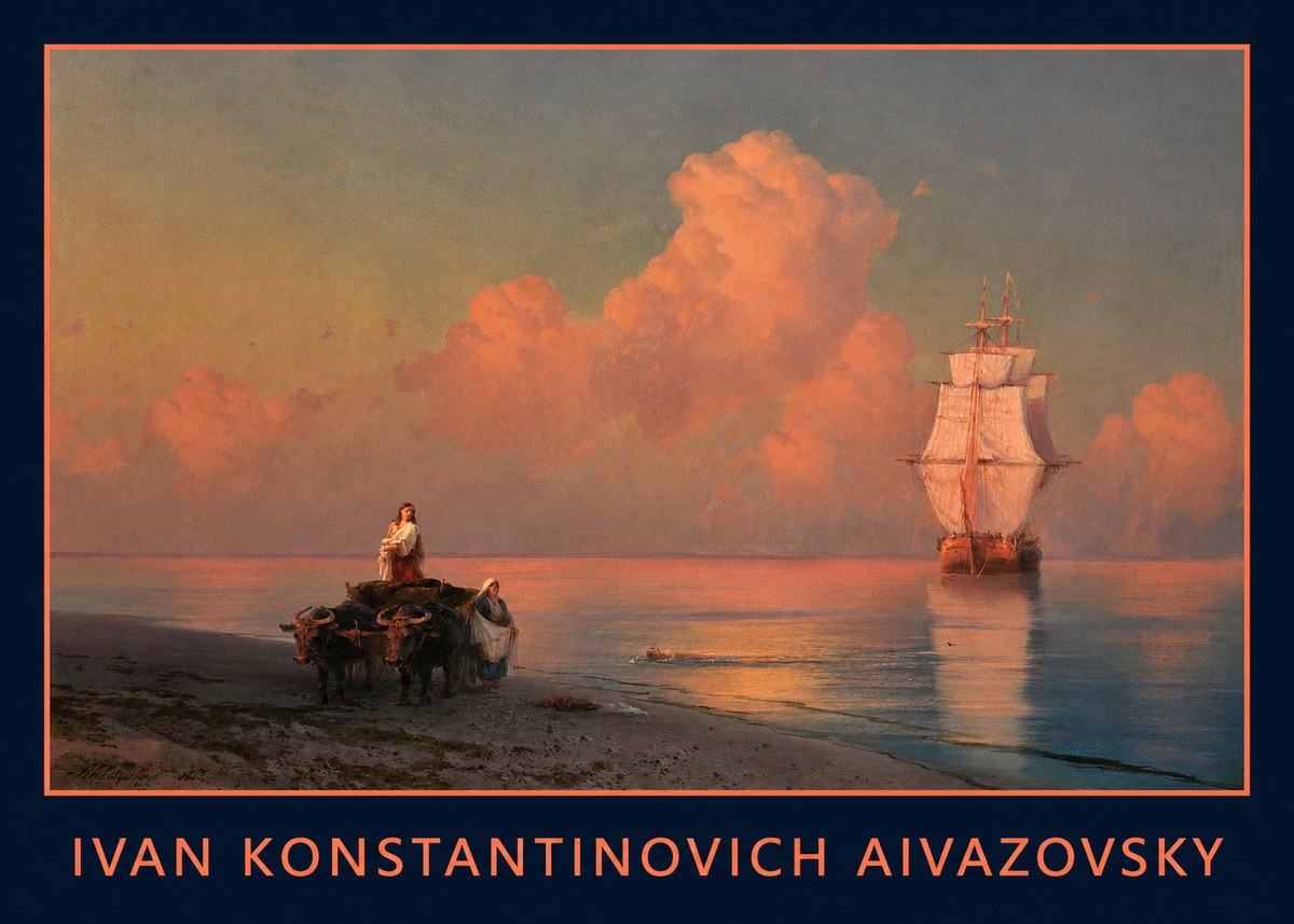 Ivan Konstantinovich Aivazovsky Sunset at Sea No1 - Affiche