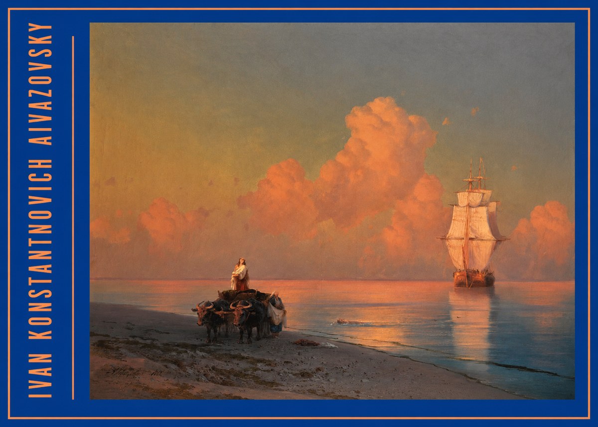 Ivan Konstantinovich Aivazovsky Sunset at Sea No3 - Affiche