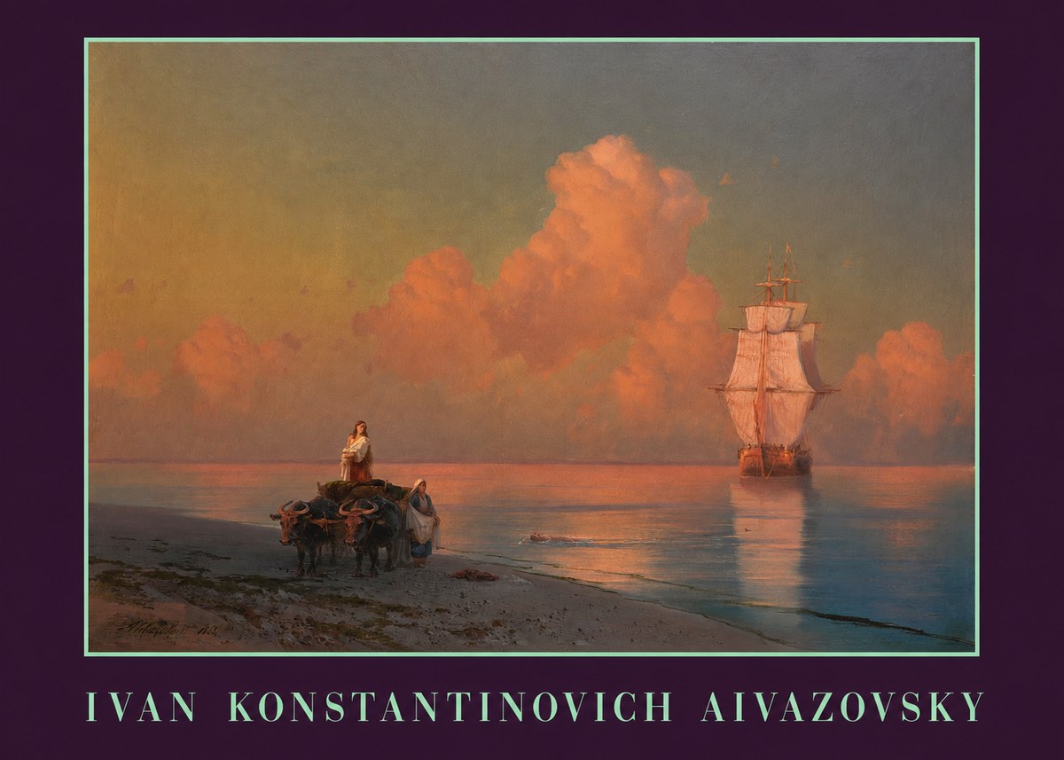 Ivan Konstantinovich Aivazovsky Sunset at Sea No6 - Affiche