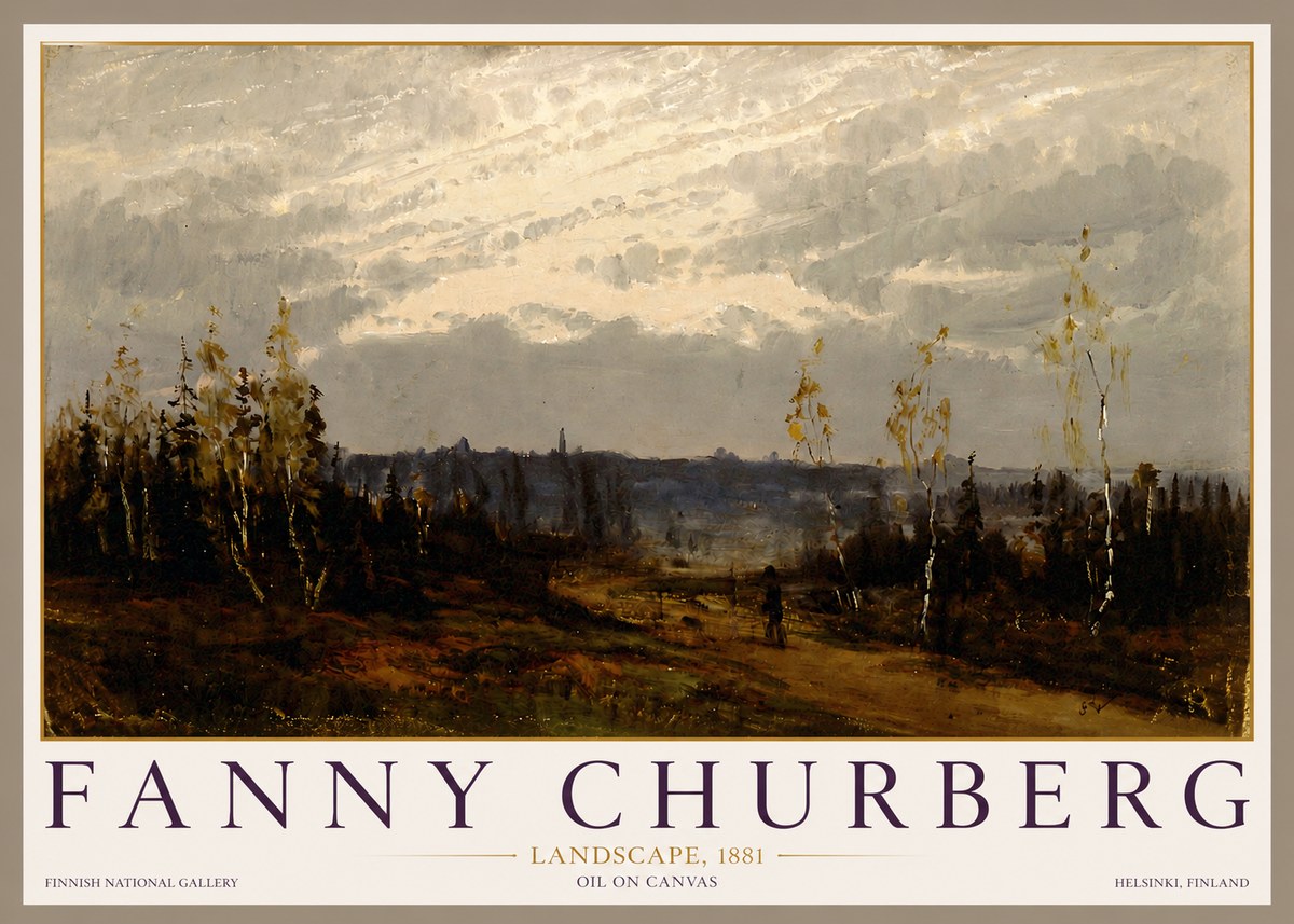 Fanny Churberg Landscape No3 - Affiche