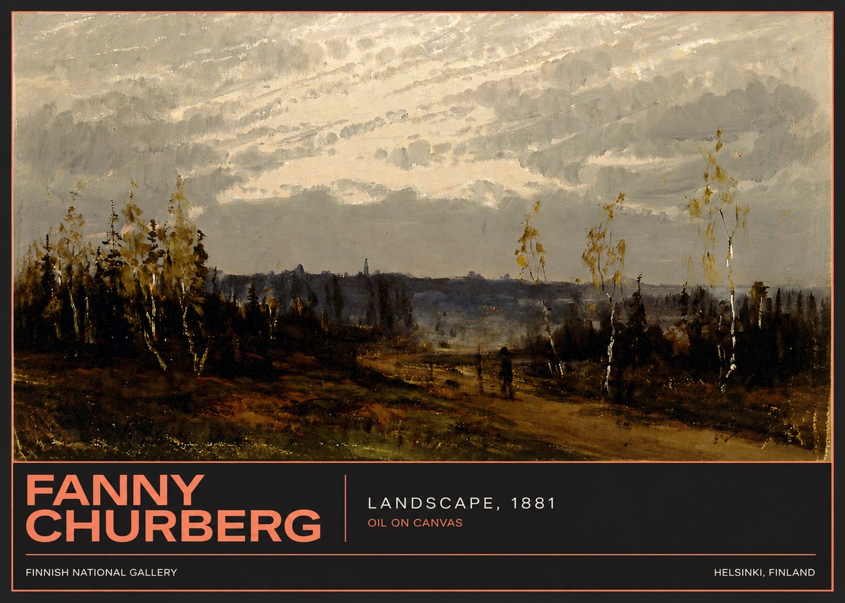 Fanny Churberg Landscape No4 - Affiche