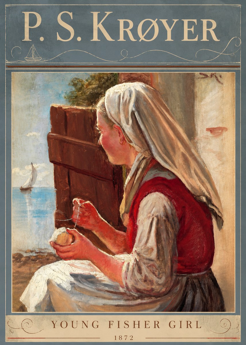 P.S. Krøyer Young Fisher Girl No6 - Affiche