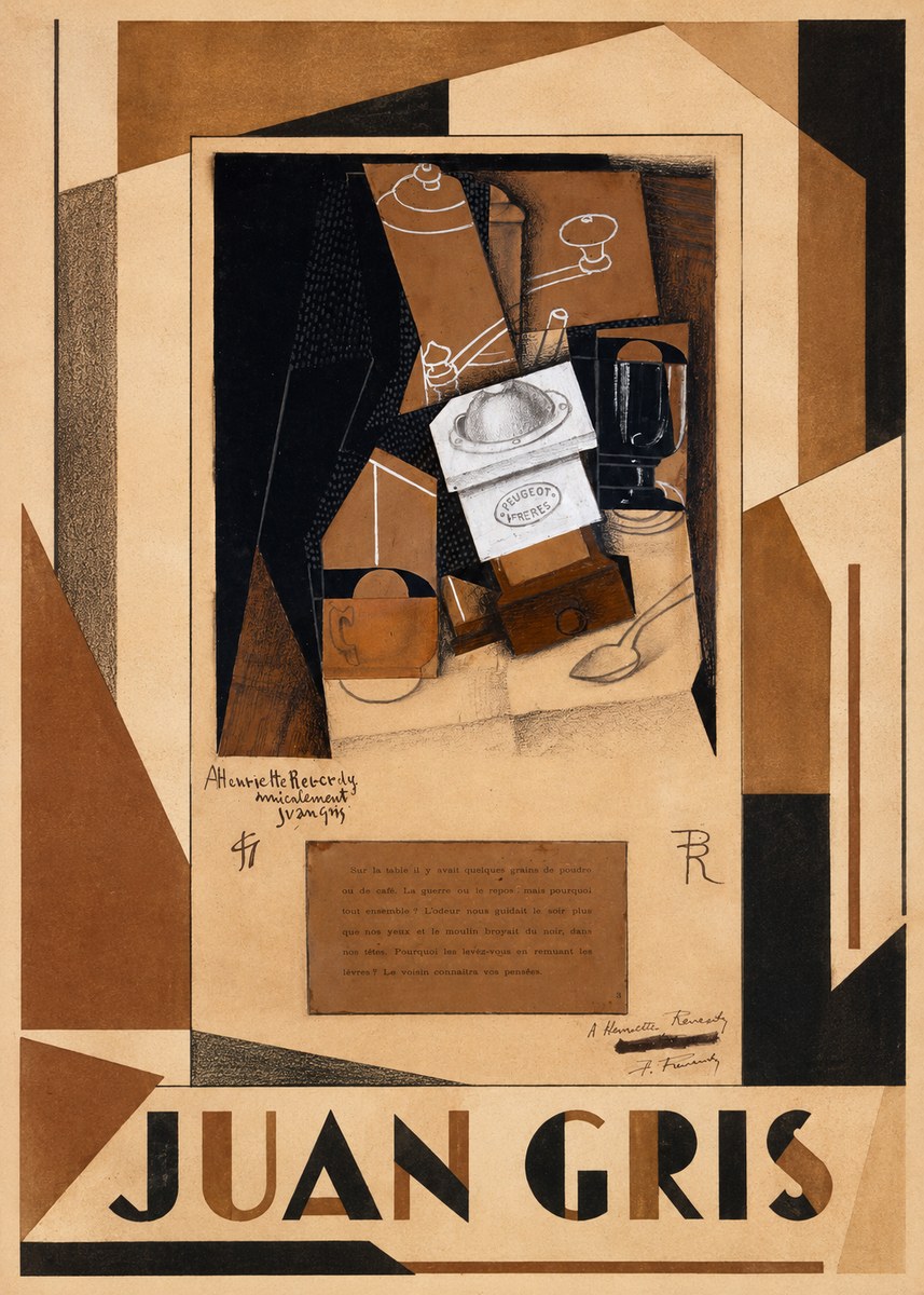 Juan Gris Still Life with Coffee Grinder II No1 - Affiche