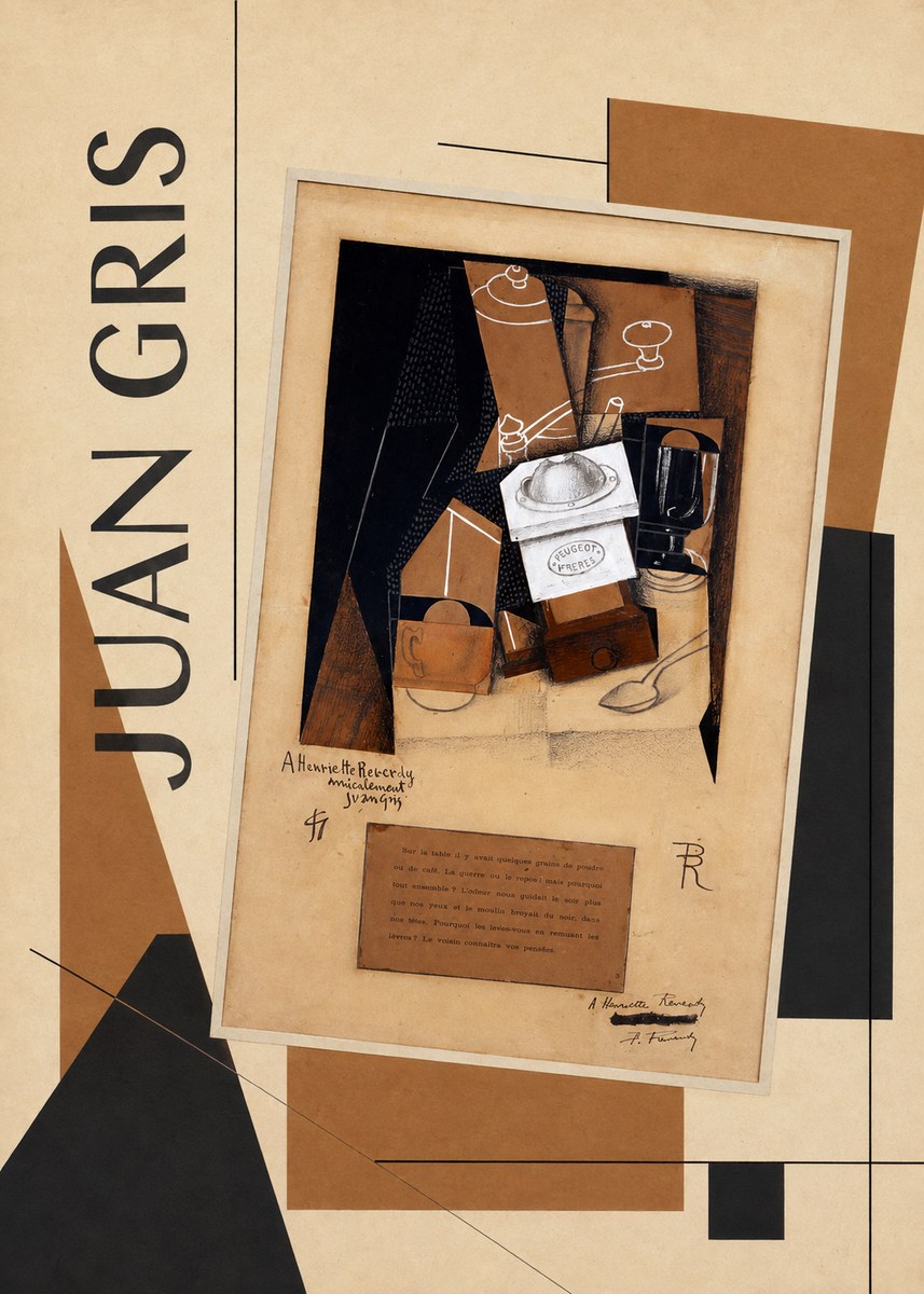 Juan Gris Still Life with Coffee Grinder II No2 - Affiche