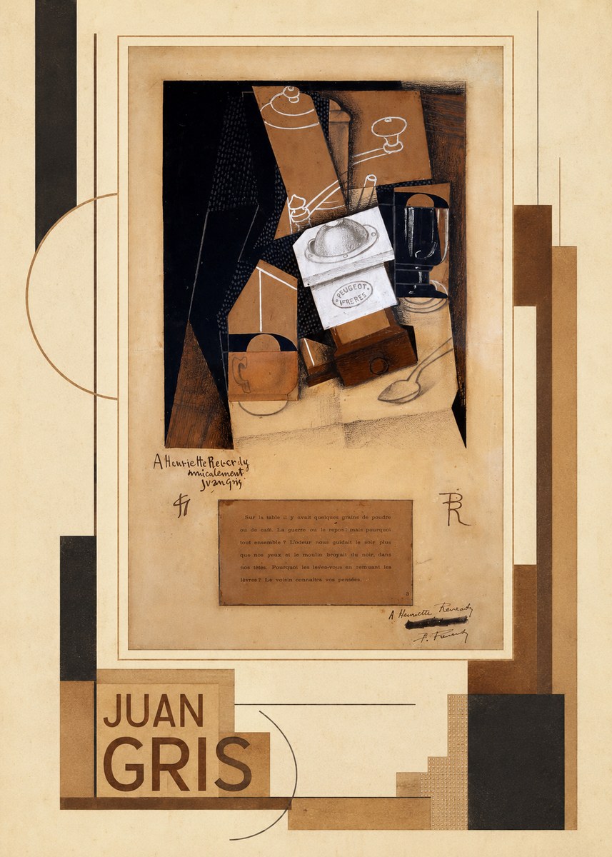 Juan Gris Still Life with Coffee Grinder II No6 - Affiche